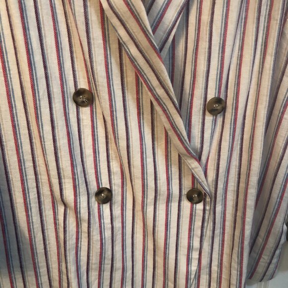 Anthropologie Dolan Left Coast Cream Anna Striped Linen Blazer - Picture 6 of 15